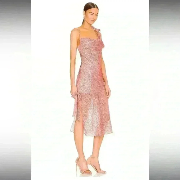 Lovers + Friends Sonora Midi Dress in Rosey Pink Size Small - Picture 10 of 10
